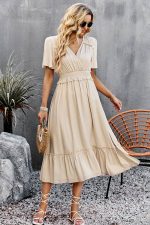 Robe Printaniere Bohème Midi Fluide