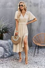 Robe Printaniere Bohème Midi Fluide