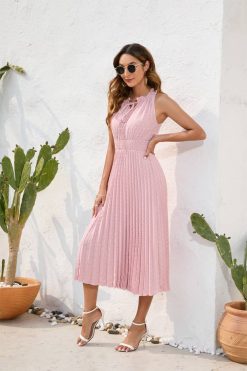 Robe Rose Poudre Mariage Bohème
