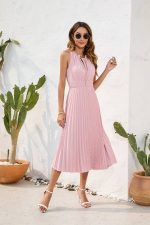 Robe Rose Poudre Mariage Bohème