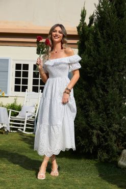 Robe Soirée Bohème Blanche
