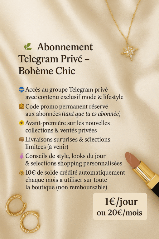 Abonnement Bohème Chic – Only 1 €/jour!